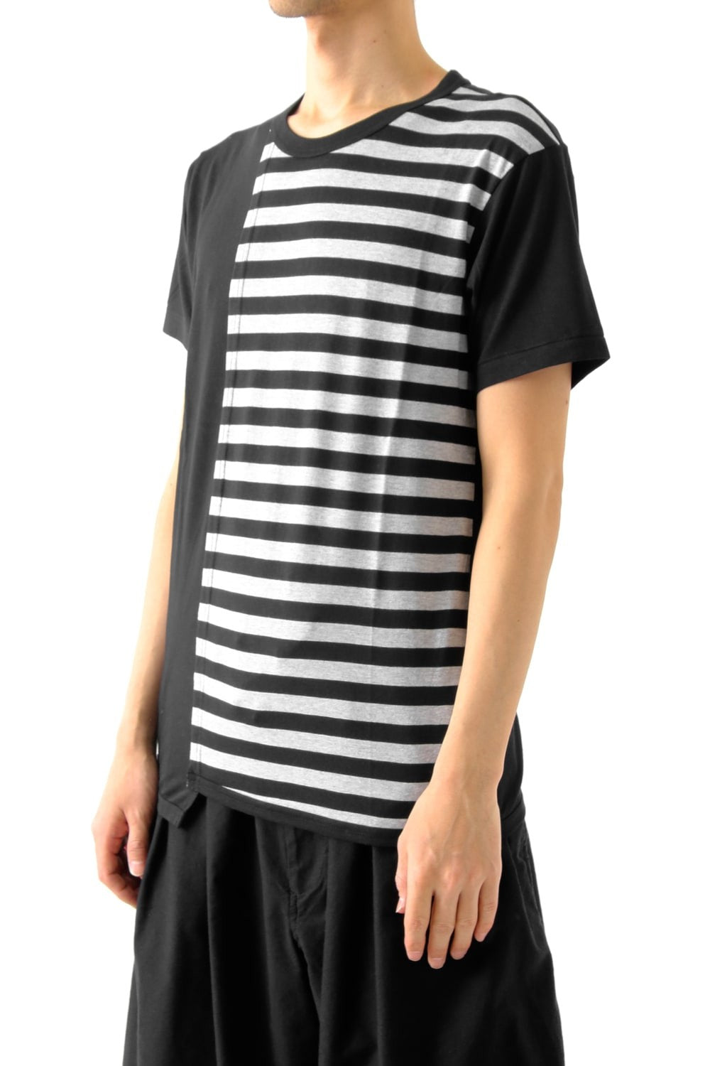 Vertical Switched Part T-Shirt