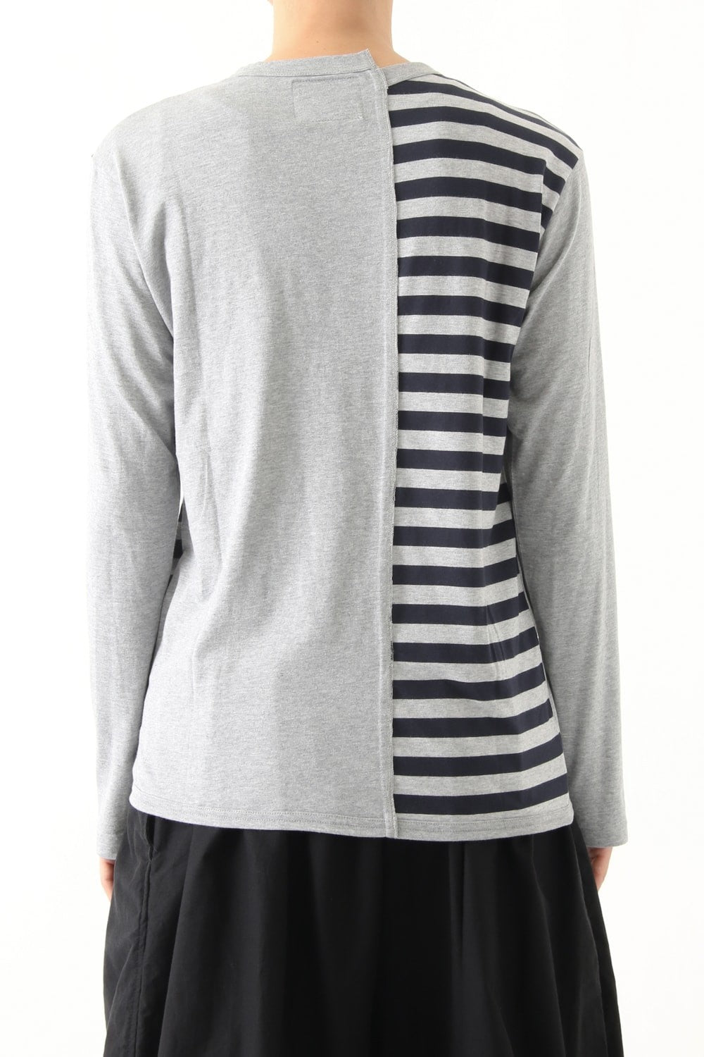 Vertical Switched Part Long Sleeve Shirt