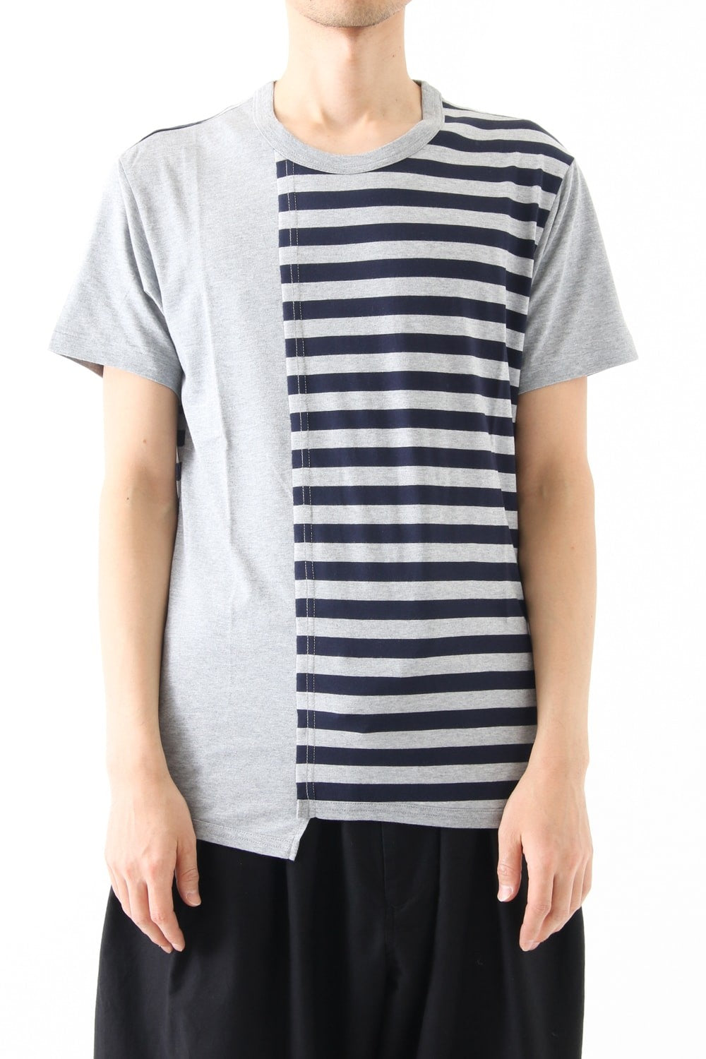 Vertical Switched Part T-Shirt