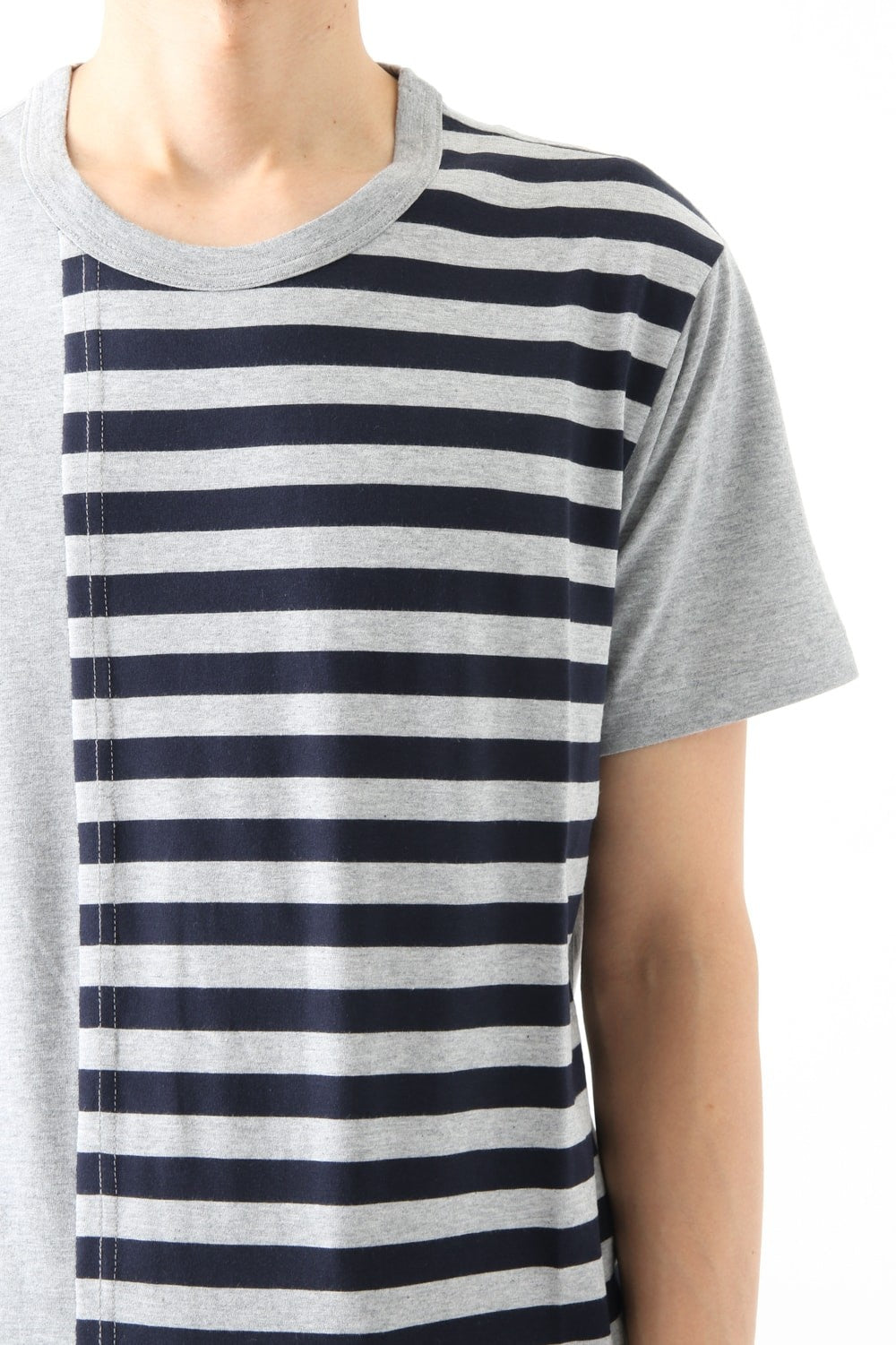 Vertical Switched Part T-Shirt