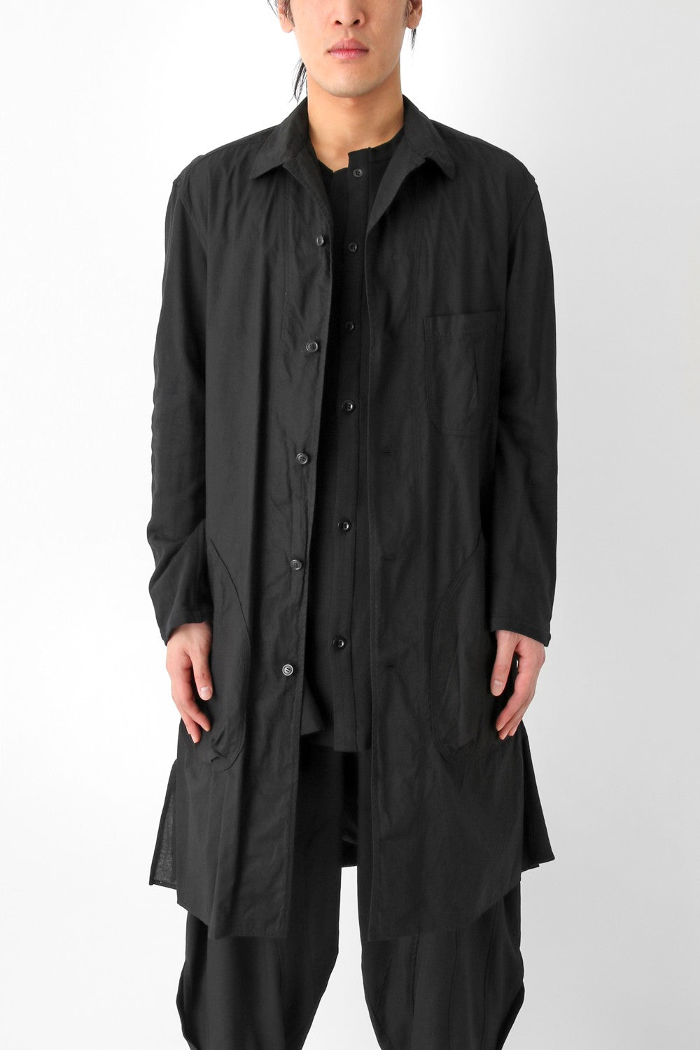 W-Spread Charcoal Dyed Coat