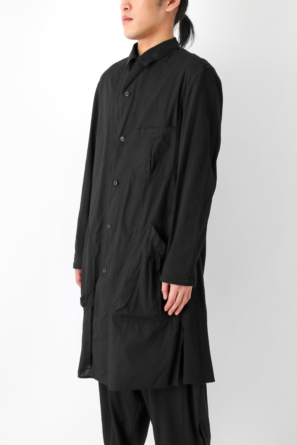 W-Spread Charcoal Dyed Coat