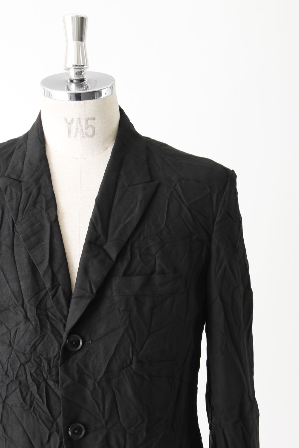 3B Peaked Lapel Wrinkled Jacket