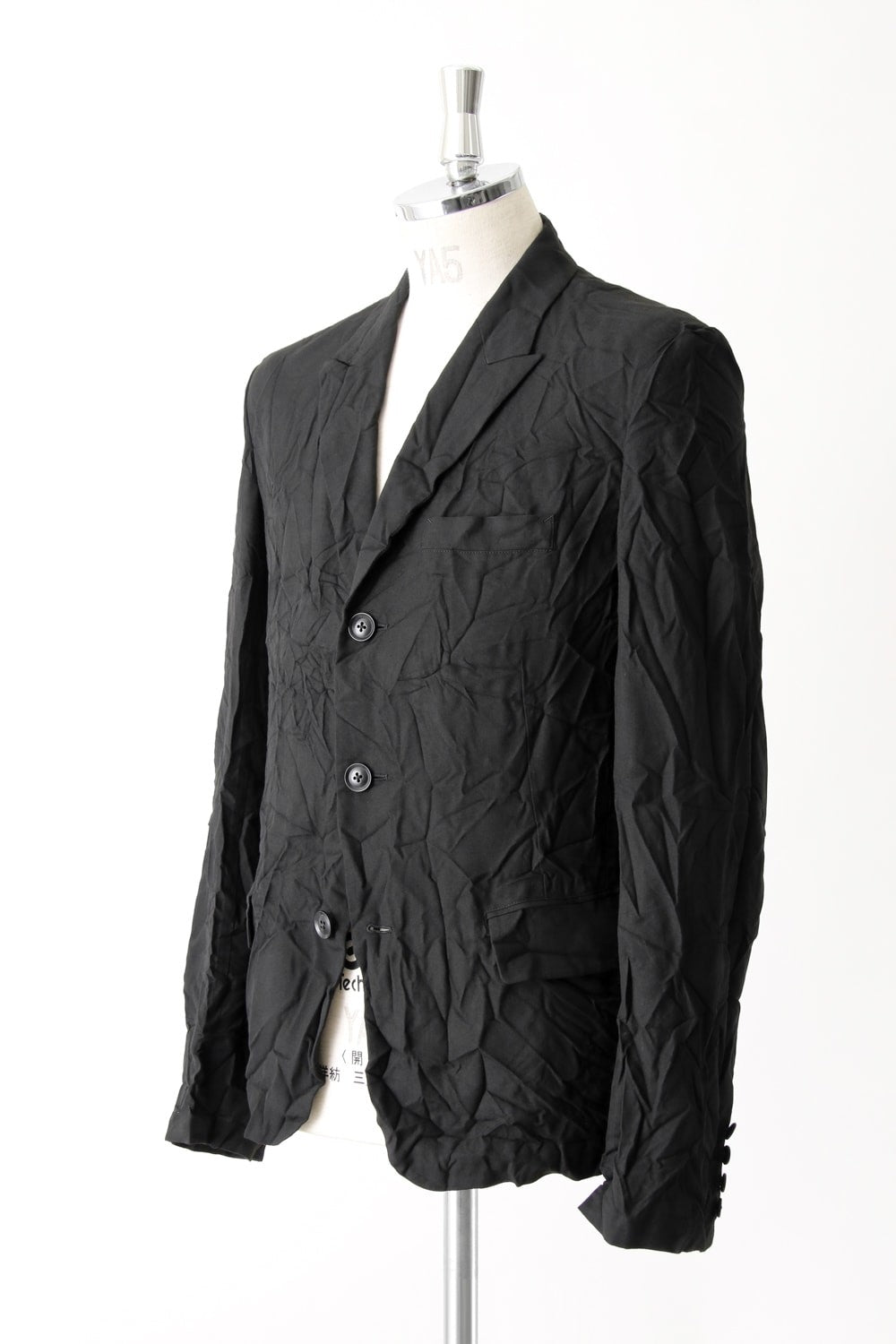 3B Peaked Lapel Wrinkled Jacket