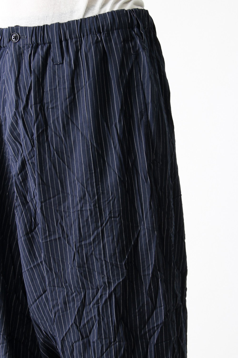 Stripe Wrinkled Sarouel Pants