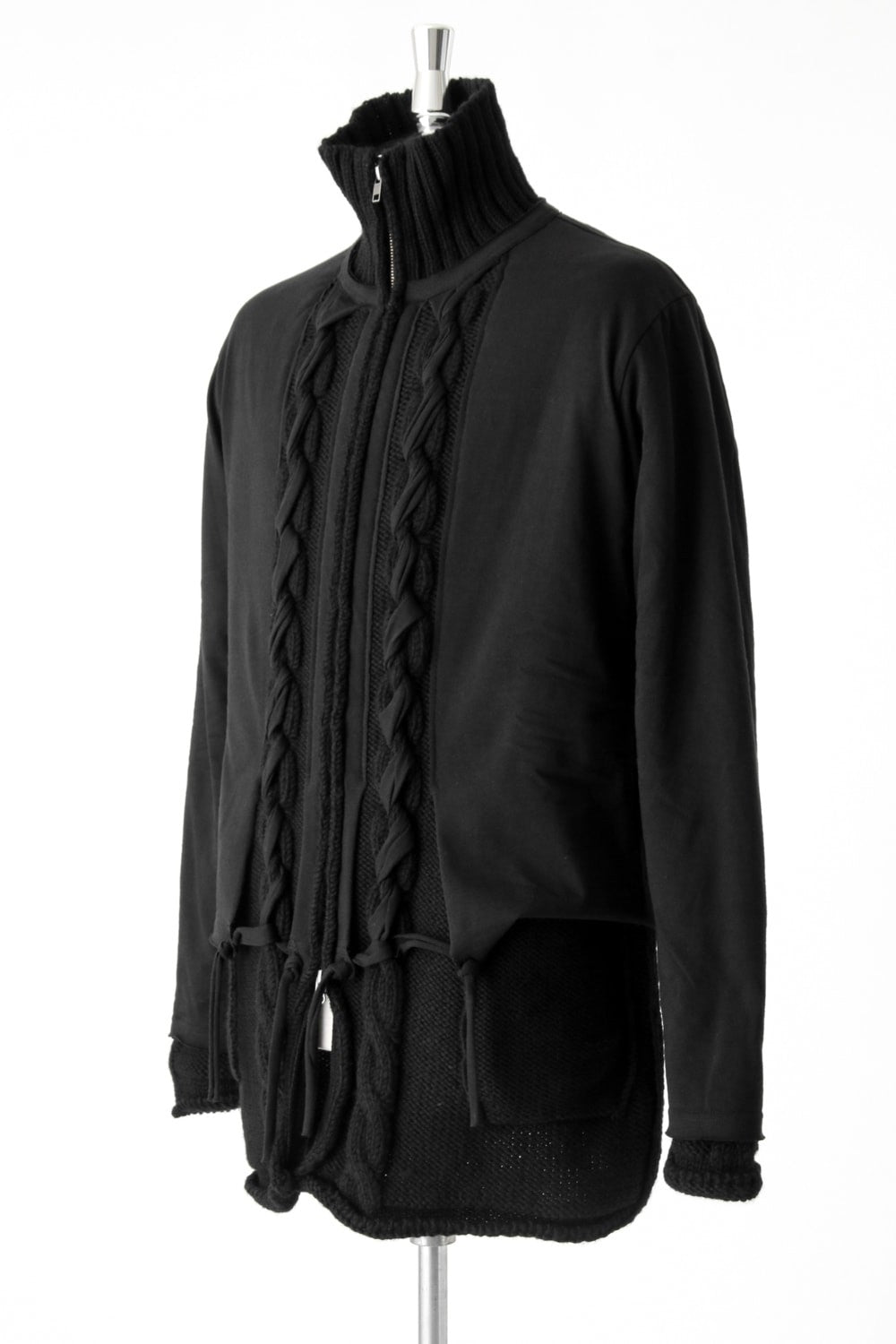 Low Gauge Zip Long Cardigan