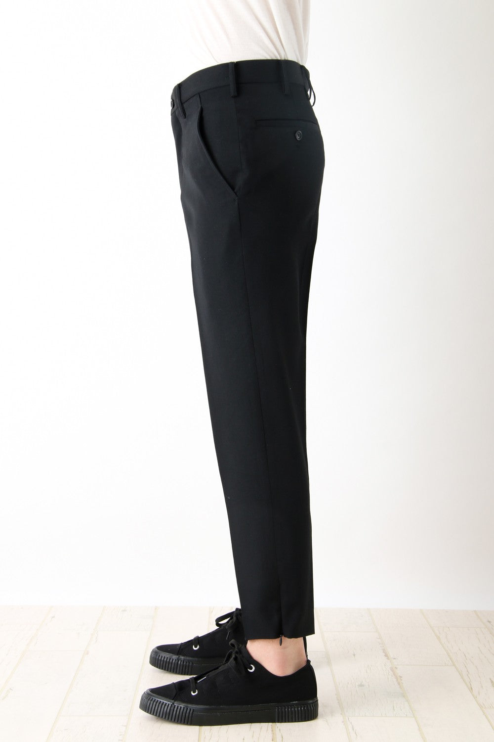 Wool Slacks Hem Zip