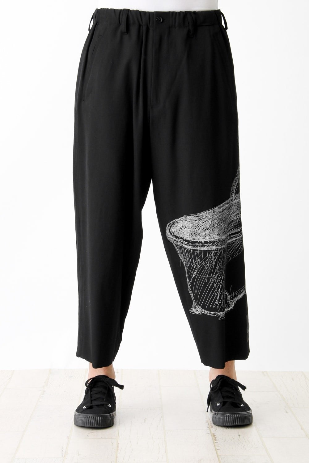 Skull Print Easy Pants