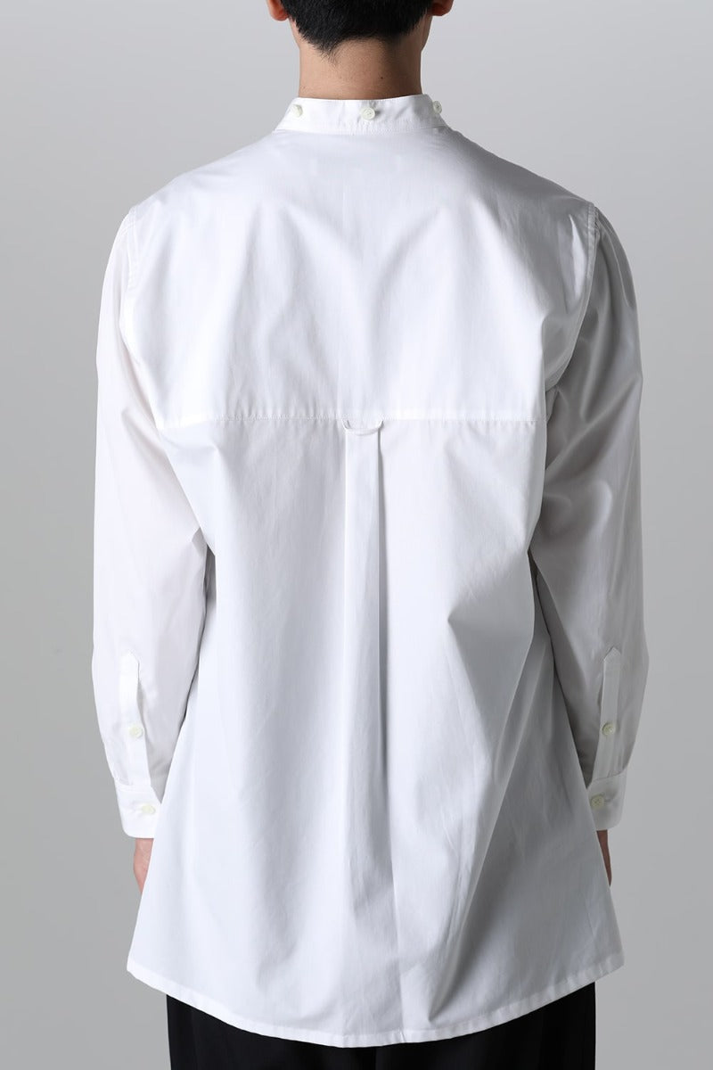 String Panel Pocket Blouse  White