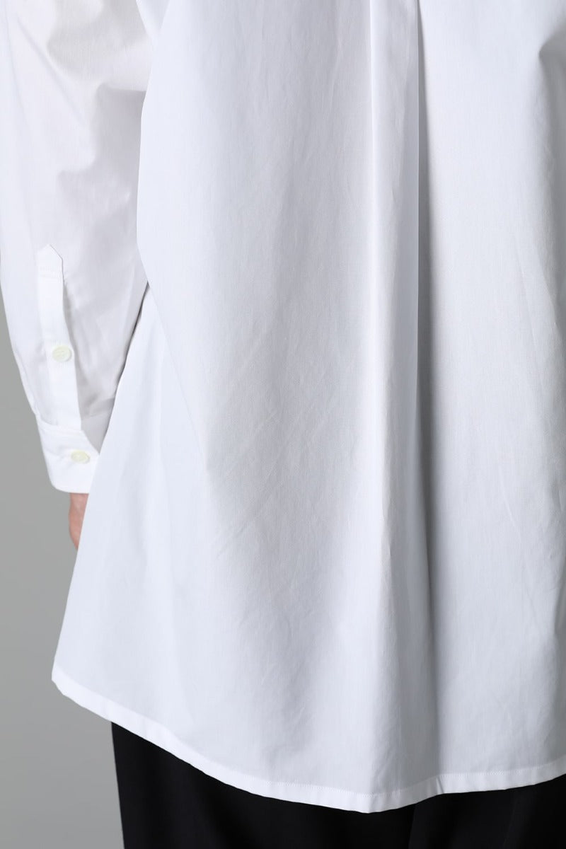 String Panel Pocket Blouse  White