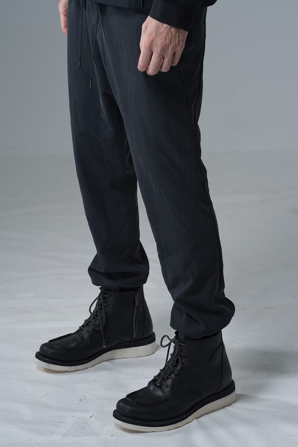 Jogger pants rayon/polyester poplin  Black