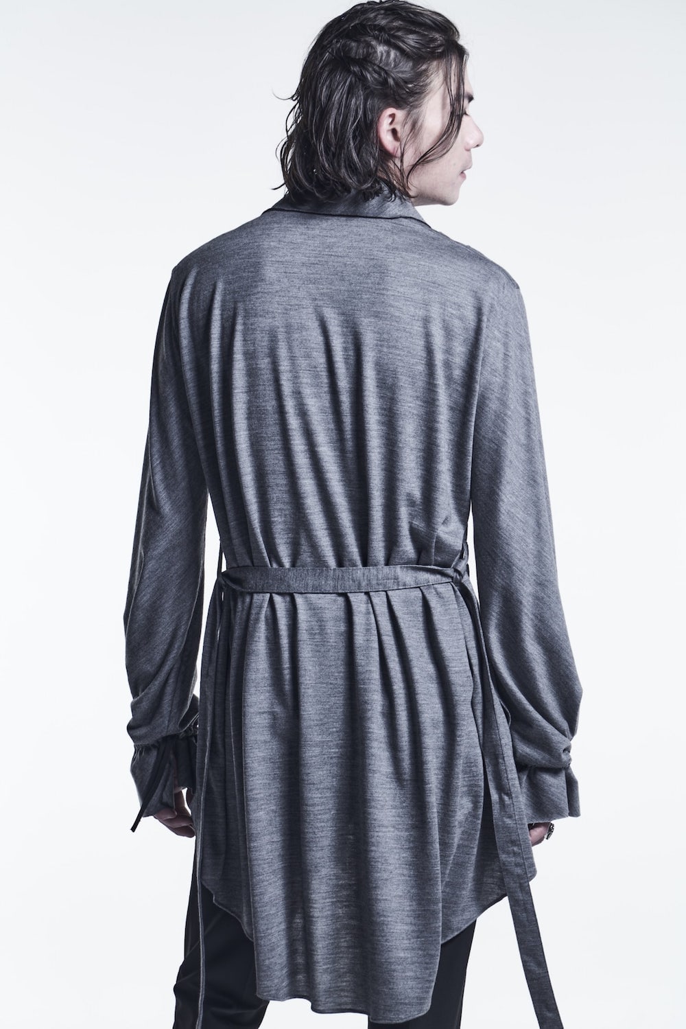 フリルシャツ グレー