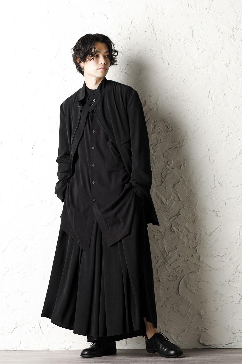 TA/Tuxedo Stand collar Zip jacket