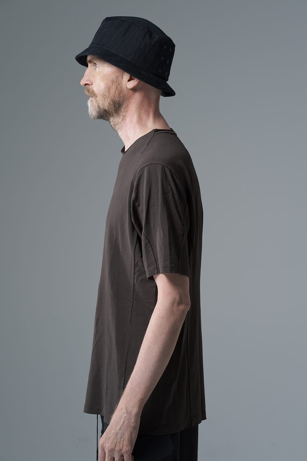 Short sleeve japanese paper jersey charcoal dyed  Charcoal